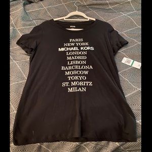 Michael kors black t shirt size large